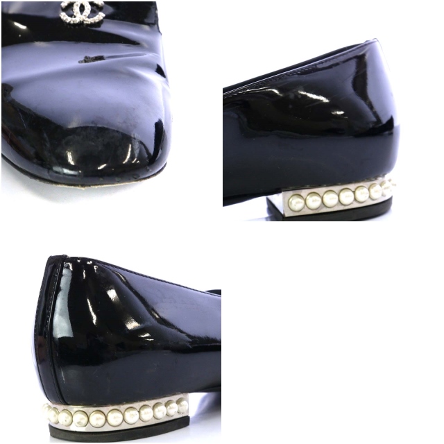 シャネル CHANEL ローファー オペラシューズ ココマーク フェイク