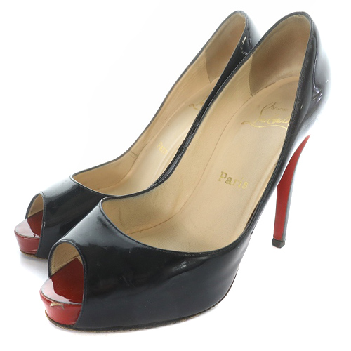 クリスチャンルブタン Christian louboutin パテントオープン 