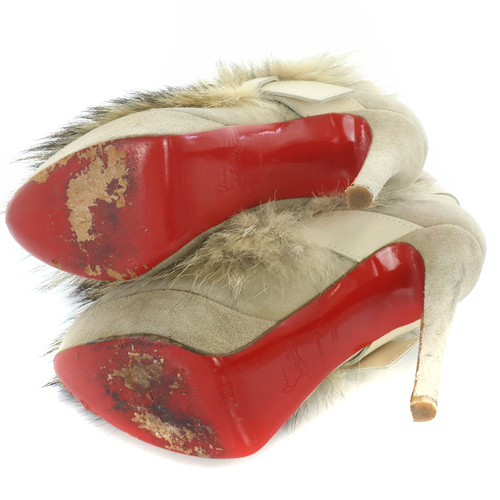 クリスチャンルブタン Christian louboutin ブーツ ファー ピンヒール 