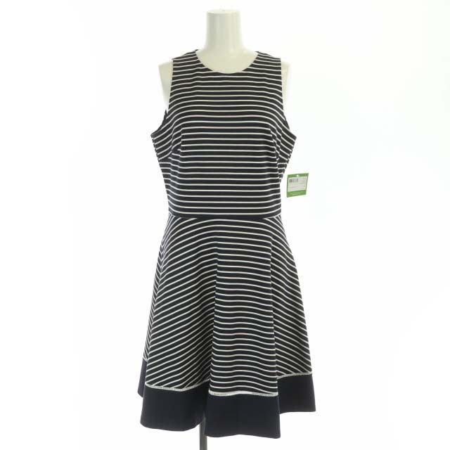 未使用品 ケイトスペード KATE SPADE ワンピース ボーダー ひざ丈  