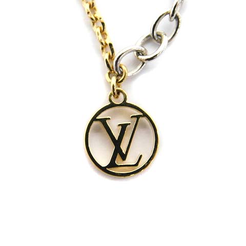 ルイヴィトン LOUIS VUITTON ロゴマニア ネックレス シルバー色 