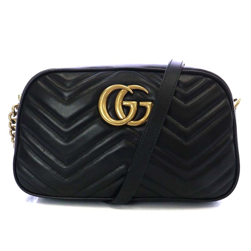 グッチ GUCCI GGマーモント キルティング スモール ショルダーバッグ 