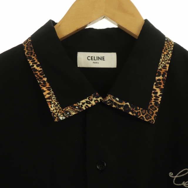 セリーヌ CELINE by Hedi Slimane 23SS ルーズボーリングシャツ 半袖 