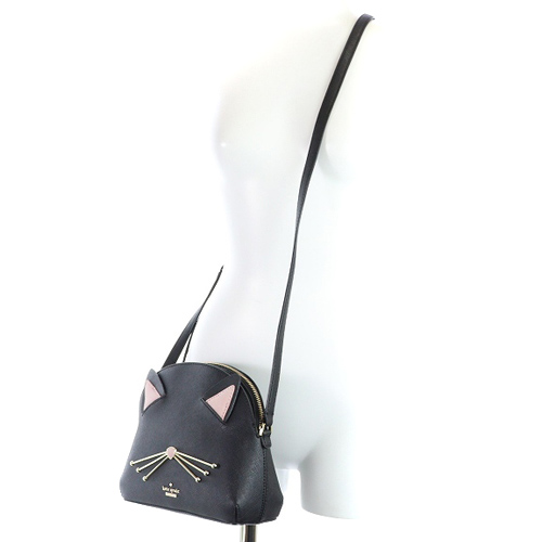 ケイトスペード KATE SPADE 猫モチーフ ショルダーバッグ レザー