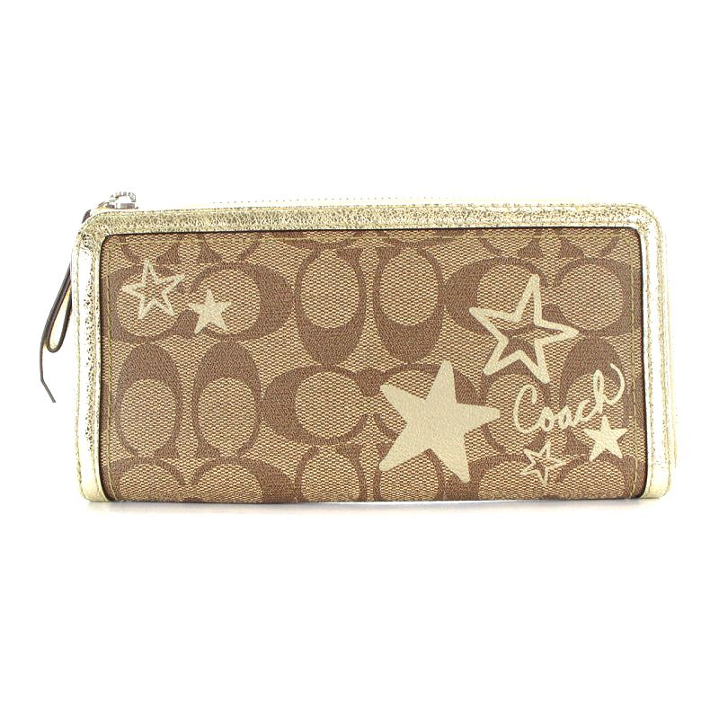 コーチ 長財布 星（コーチ COACH 長財布 シグネチャー 星 レザー 