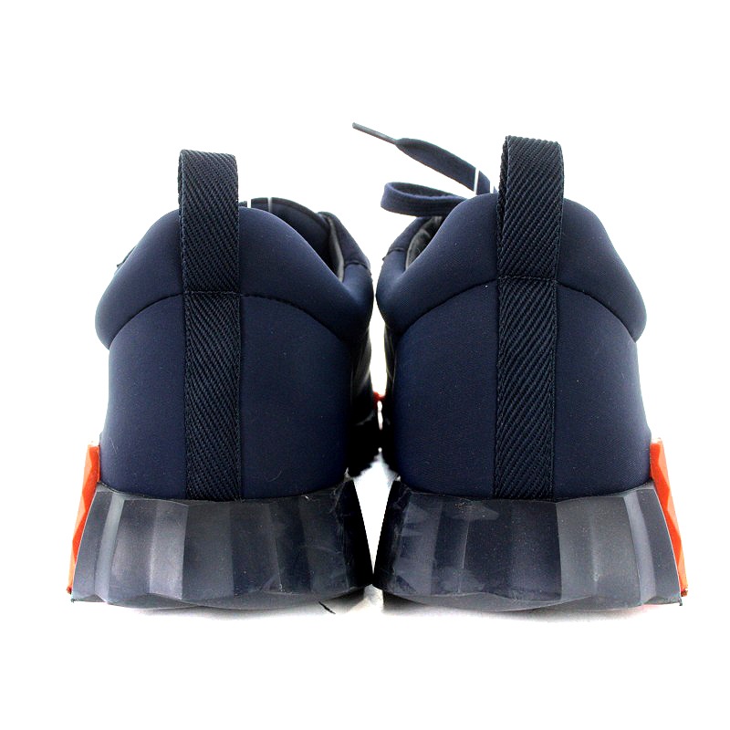 エルメス HERMES バウンシング Hロゴ スニーカー 43 27cm 紺 ネイビー 