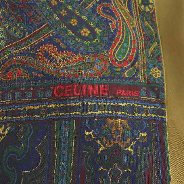 セリーヌ Cマカダム マフラー ストール シルク100% Unisex メンズ可  