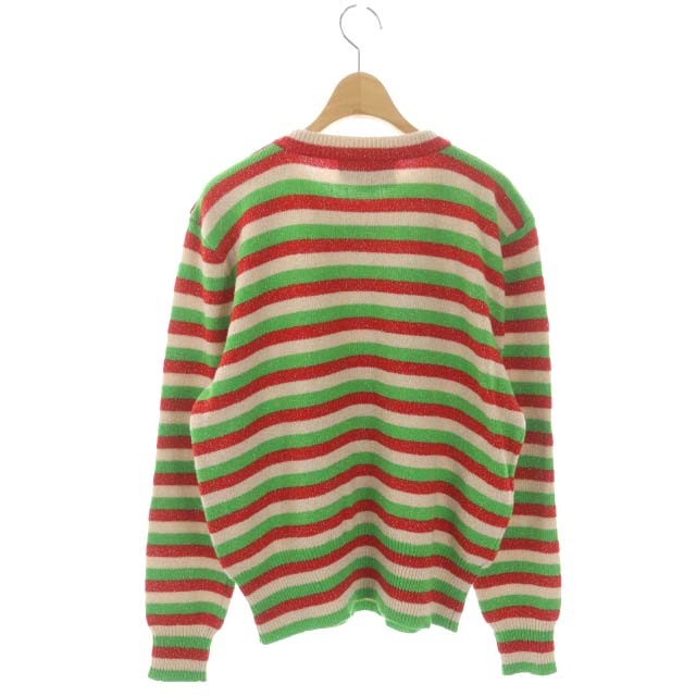 グッチ GUCCI 18AW バンビモチーフラメボーダーウール ニット セーター 