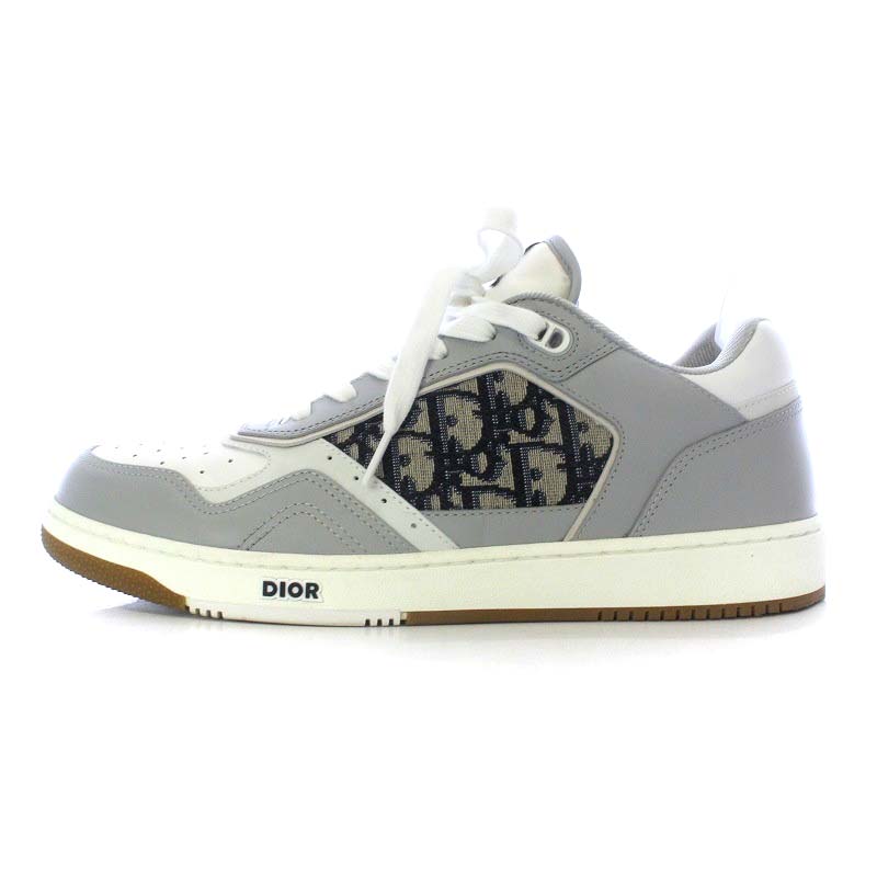 ディオール Dior スニーカー ローカット オブリーク 43 28cm グレー 