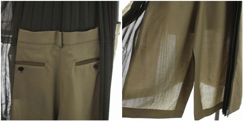 サカイ sacai 22年製 Suiting Mix Dress ワンピース ロング 半袖