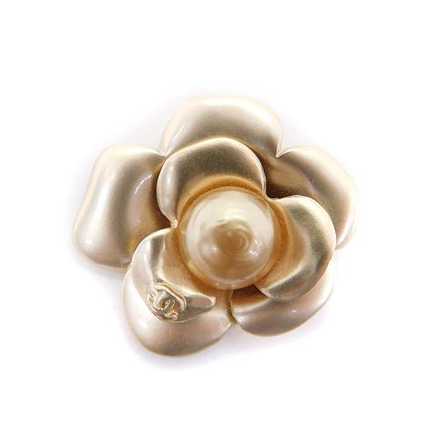 シャネル CHANEL 00T ヴィンテージCCロゴカメリア&パールモチーフ  