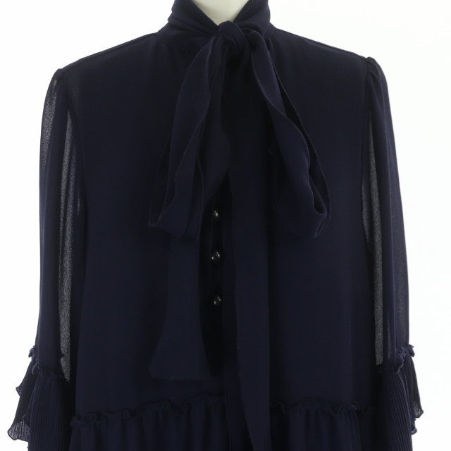 シーバイクロエ SEE BY CHLOE ボウタイワンピース 裾袖口