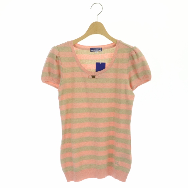 BURBERRY BLUE LABEL パフスリーブ サマーニット 半袖 BURBERRY BLUE LABEL パフスリーブ サマーニット 半袖