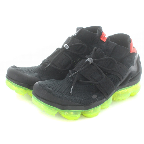 ナイキ NIKE Air Vapormax Flyknit Utility Black Volt Bright Crimson 