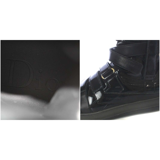 ディオールオム Dior HOMME スニーカー ハイカット ベルクロ エナメル 
