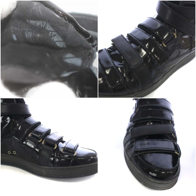 ディオールオム Dior HOMME スニーカー ハイカット ベルクロ エナメル 