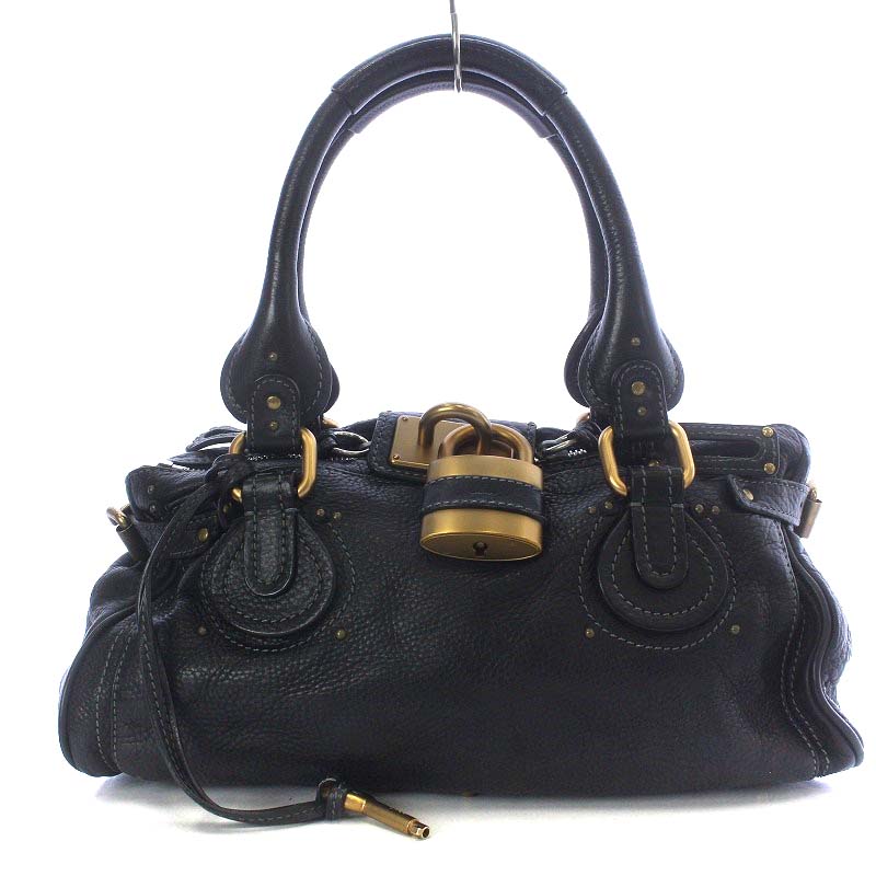 クロエ CHLOE パディントン ハンドバッグ ショルダーバッグ レザー 黒 