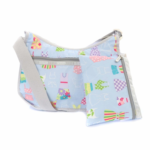 レスポートサック LesportSAC ショルダーバッグ ドレス柄 ポーチ付き 