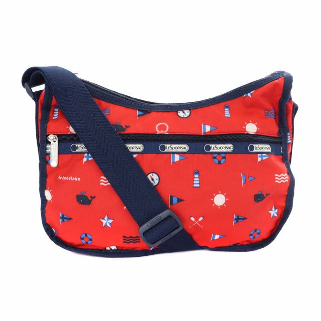 LeSportsac ドット柄 ボストンバッグ ネイビー レッド レスポートサック LeSportsac ボストンバッグ LARGE WEEKENDER