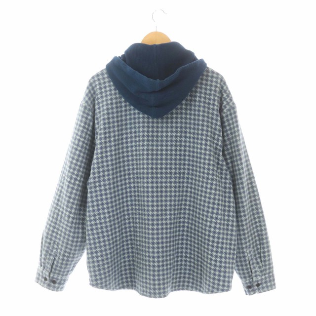 シュプリーム SUPREME 22AW Houndstooth Flannel Hooded Shirt フード 