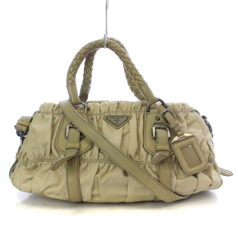 プラダ PRADA ハンドバッグ ショルダーバッグ 2way ナイロン レザー 