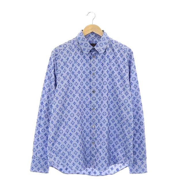 ルイヴィトン LOUIS VUITTON 21AW モノグラム DNAカラー 長袖 シャツ L 