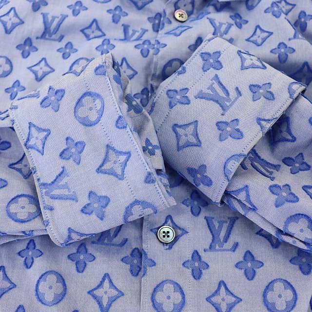 【激レア超美品L】ルイヴィトン 21AW モノグラム 地図 半袖シャツ ネイビー 中古・古着通販】LOUIS VUITTON (ルイ ヴィトン) モノグラムカモ