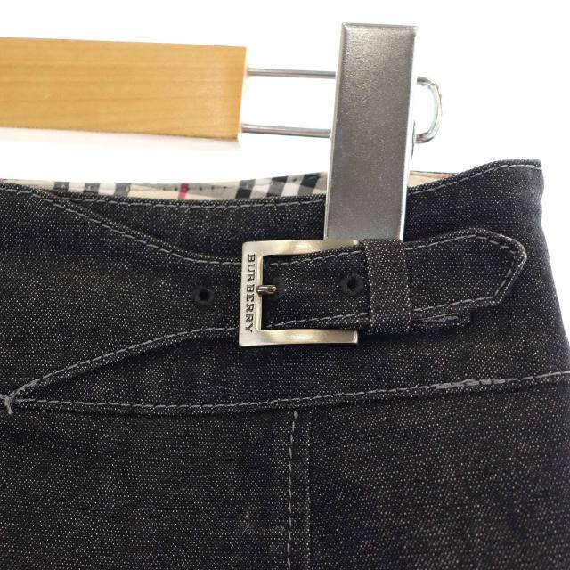 バーバリー ロンドン BURBERRY LONDON デニムスカート 台形 膝丈 内側