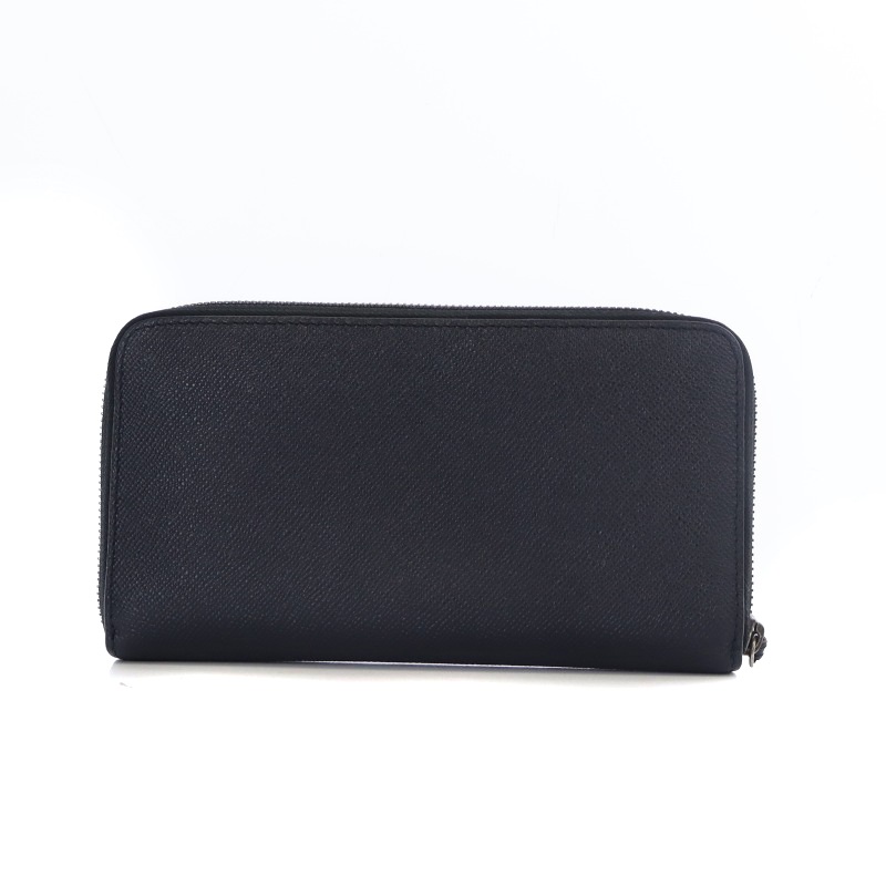 バーバリー BURBERRY 長財布 ラウンドファスナー 紺 ネイビー /YB