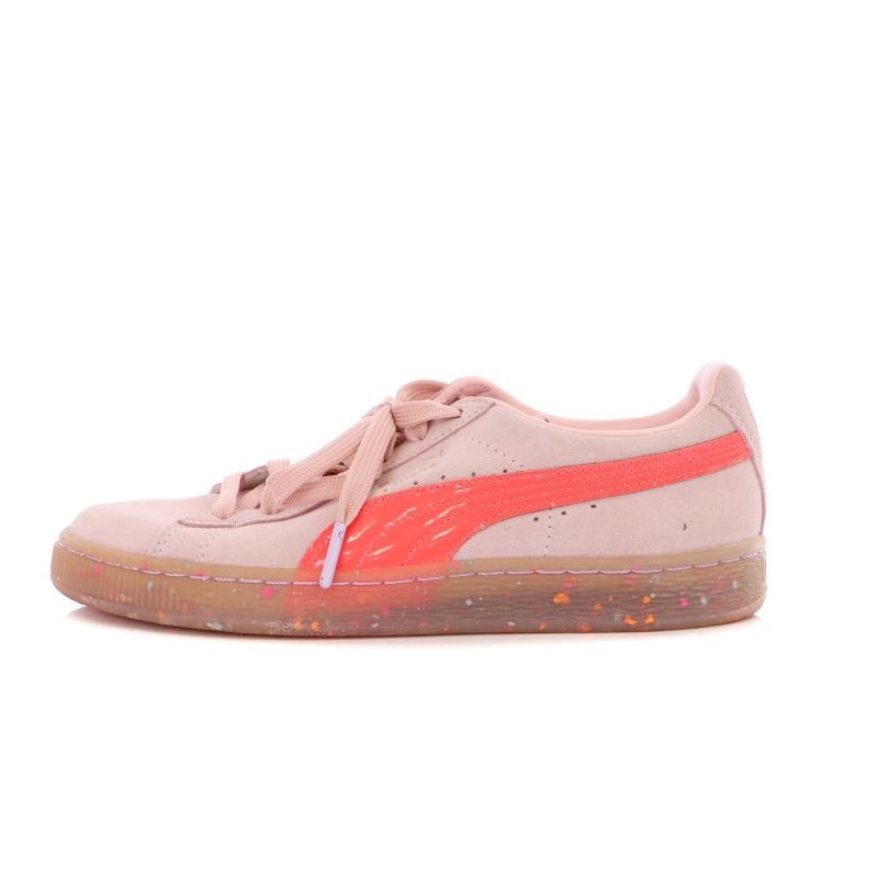 PUMA ピンク スエード ローカット スニーカー23.5cm