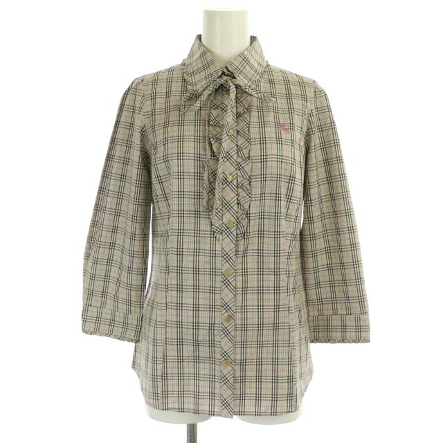 バーバリーブルーレーベル BURBERRY BLUE LABEL チェック柄シャツ 