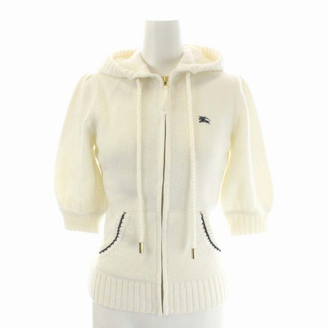 バーバリーブルーレーベル BURBERRY BLUE LABEL ジップアップ 五分袖 