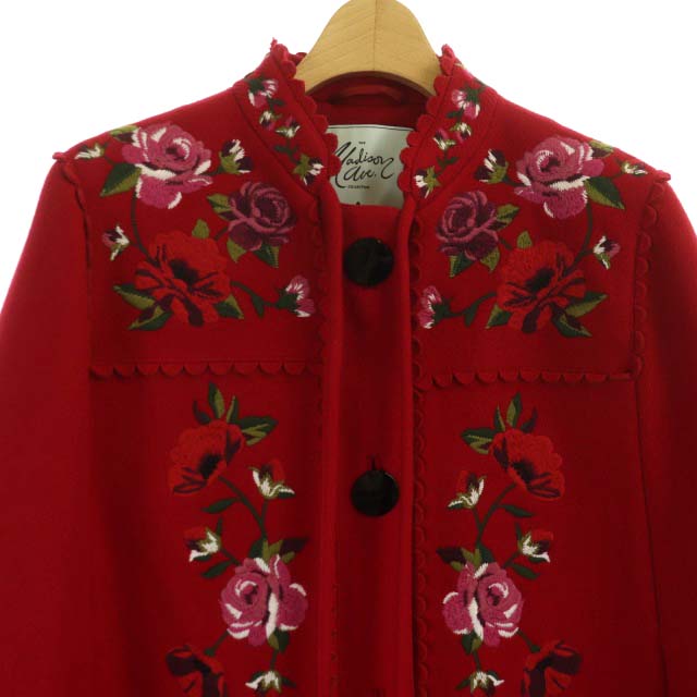 ケイトスペード KATE SPADE 刺繍 ポンチョ ケープ ショートコート