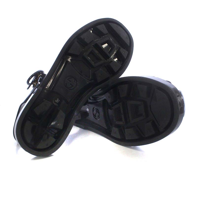 グッチ GUCCI ダブルG付き グルカサンダル アンクルストラップ ラバー  