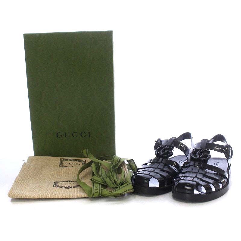 グッチ ラバーグルカサンダル Japo GUCCI GG キャットヘッド ラバー