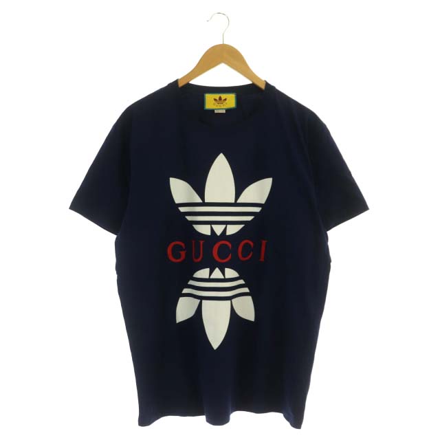 グッチ GUCCI × アディダス adidas コットンジャージー ロゴ Tシャツ 
