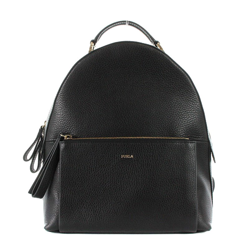 フルラ FURLA リュックサック デイパック レザー 黒 ブラック /AK4  