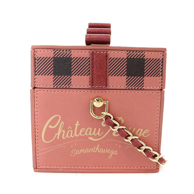 サマンサベガ　リボンBOX風バッグ サマンサベガ SAMANTHAVEGA リボンBOX風ショルダー (ピンクベージュ