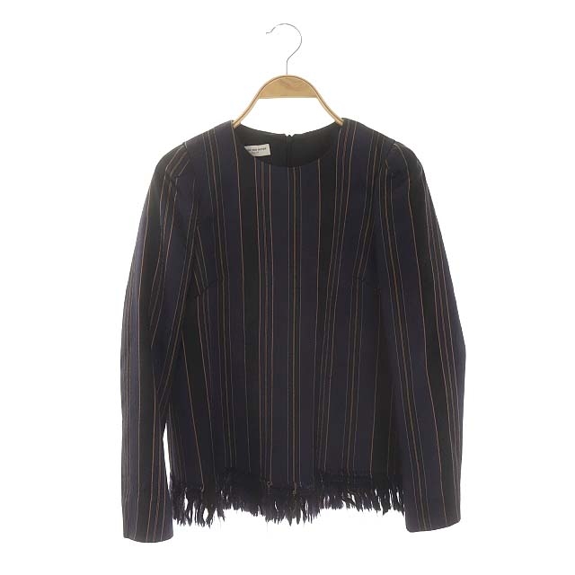 ドリスヴァンノッテン DRIES VAN NOTEN ストライプ 裾フリンジ プル 