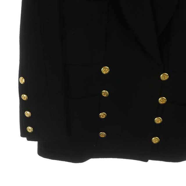 シャネル CHANEL ダブルボタンジャケット ココマーク 金ボタン 総裏地  