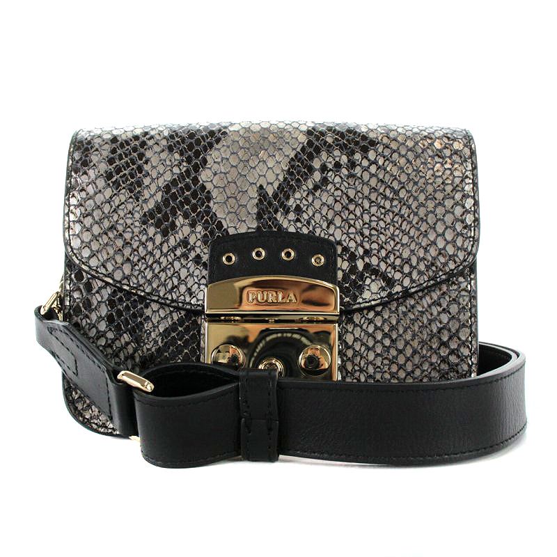 フルラ FURLA メトロポリス ショルダーバッグ パイソン型押し レザー 