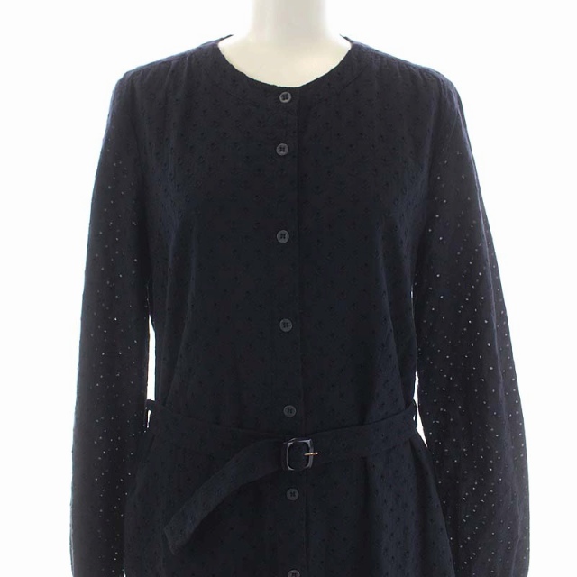 アーペーセー A.P.C. ベルト付刺繍レースワンピース 長袖 ひざ丈 I  