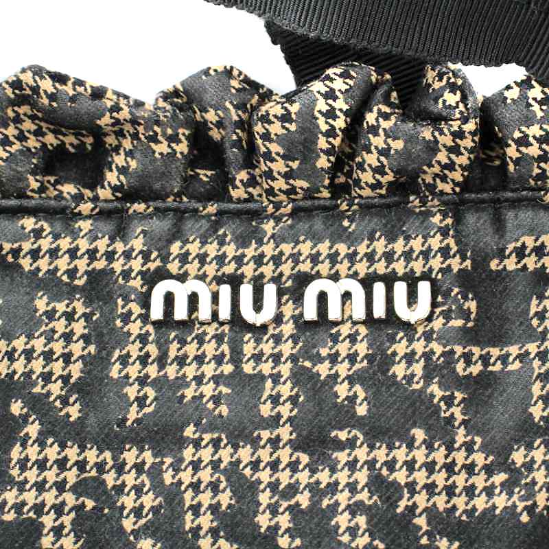 ミュウミュウ miumiu エコバッグ トートバッグ 総柄 折り畳み