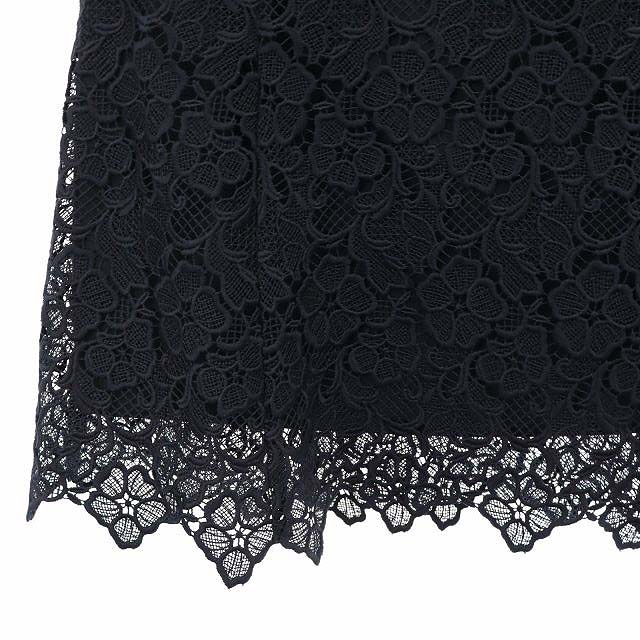 アナイ ANAYI 23SS アネモネレースマーメイドスカート ロング 36 黒  