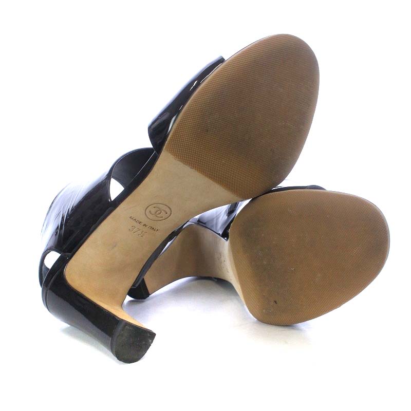 シャネル CHANEL サンダル ハイヒール ココマーク ワイドストラップ  