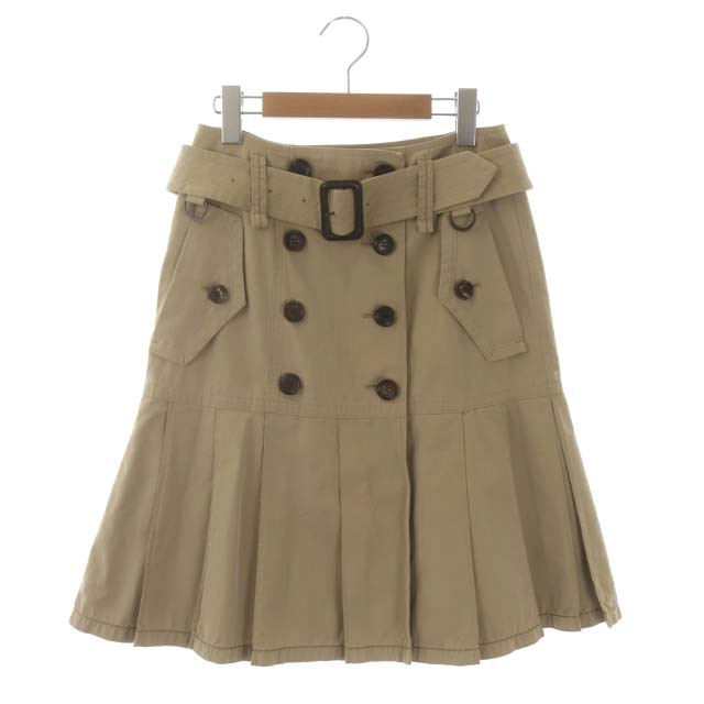 BURBERRYバーバリープリーツラップスカートミニ丈