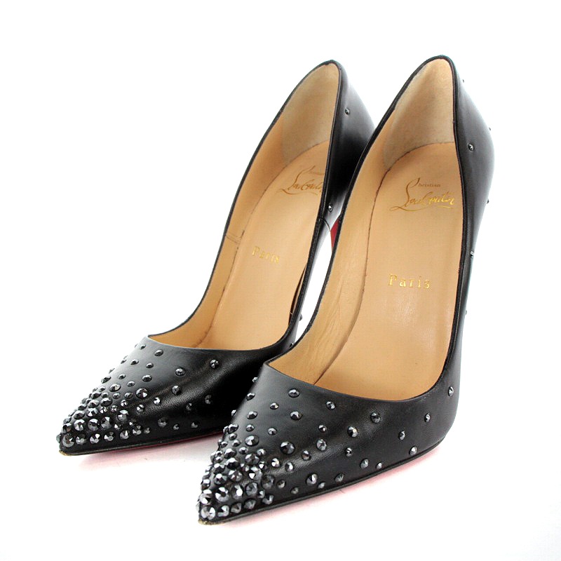 Christian Louboutin ブラック ハイヒール24.5cm