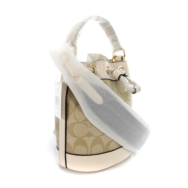 未使用品 コーチ COACH シグネチャー デンプシー ドローストリング  