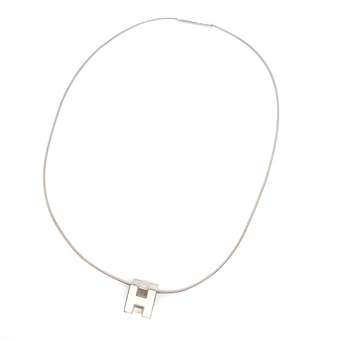 エルメス HERMES エルメス カージュドアッシュ Hキューブ ネックレス 