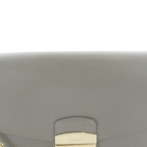 フルラ FURLA メトロポリス チェーン ショルダーバッグ レザー グレージュ /SR6 レディース